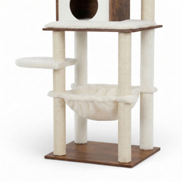Arbre à Chat 138cm en Bois Rustique Roy