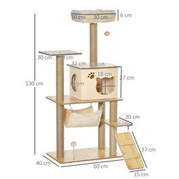Arbre à Chat en Bois 130cm Goaya