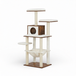 Arbre à Chat 138cm en Bois Rustique Roy