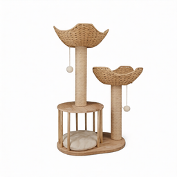 Arbre à Chat en Bois et Osier Panio