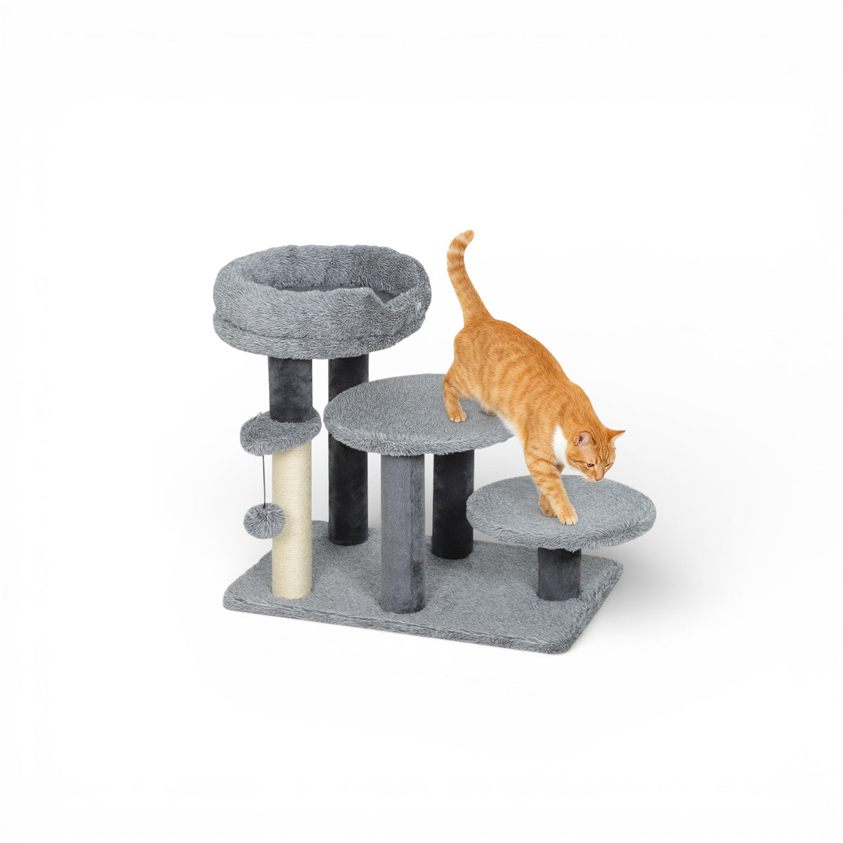 Arbre à Chat Escalier avec Plateformes Gris - SCALO