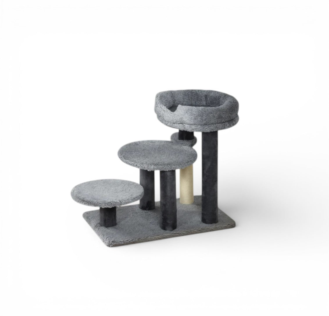 Arbre à Chat Escalier avec Plateformes Gris - SCALO
