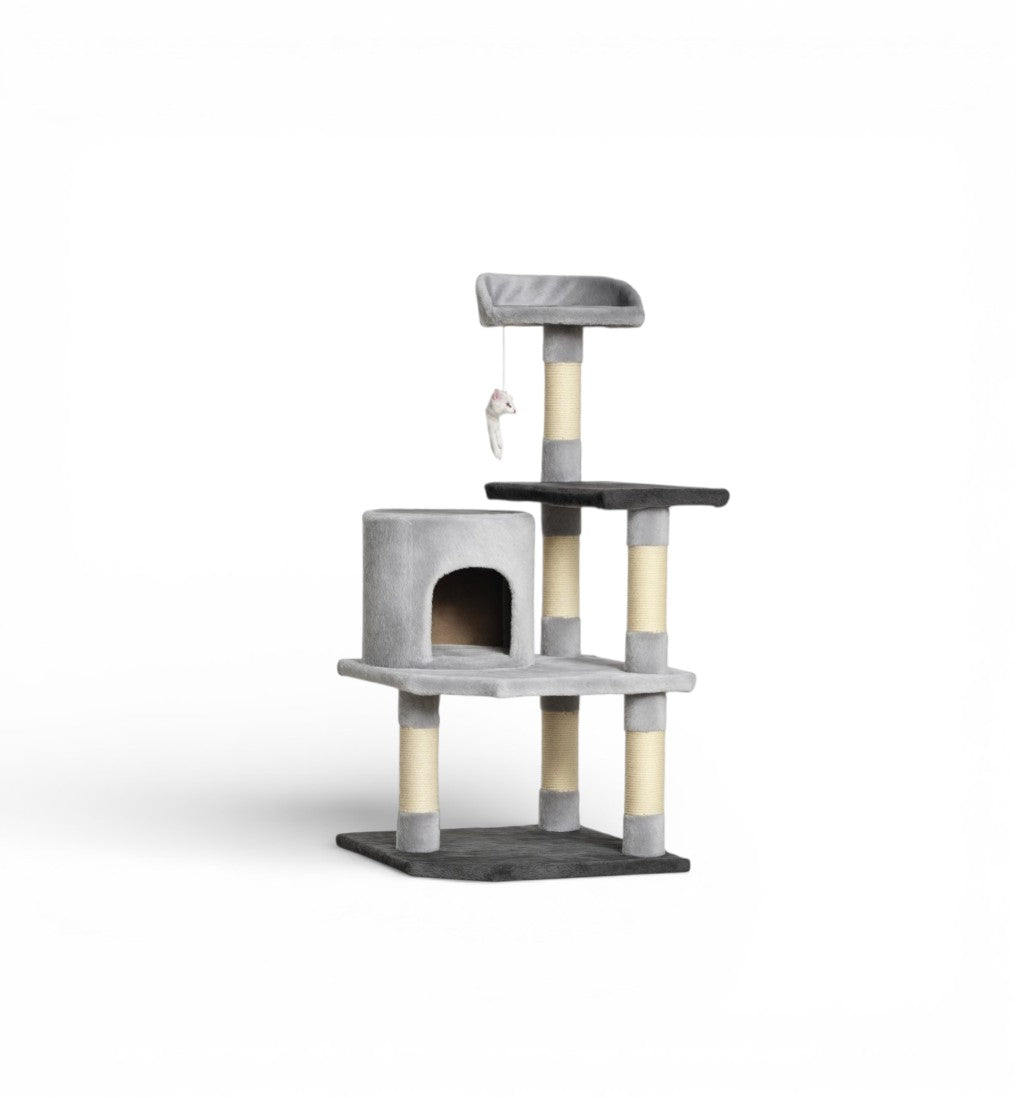 Arbre à Chat 48X48X100 cm Multi-Niveaux avec Niche Design - COSMO