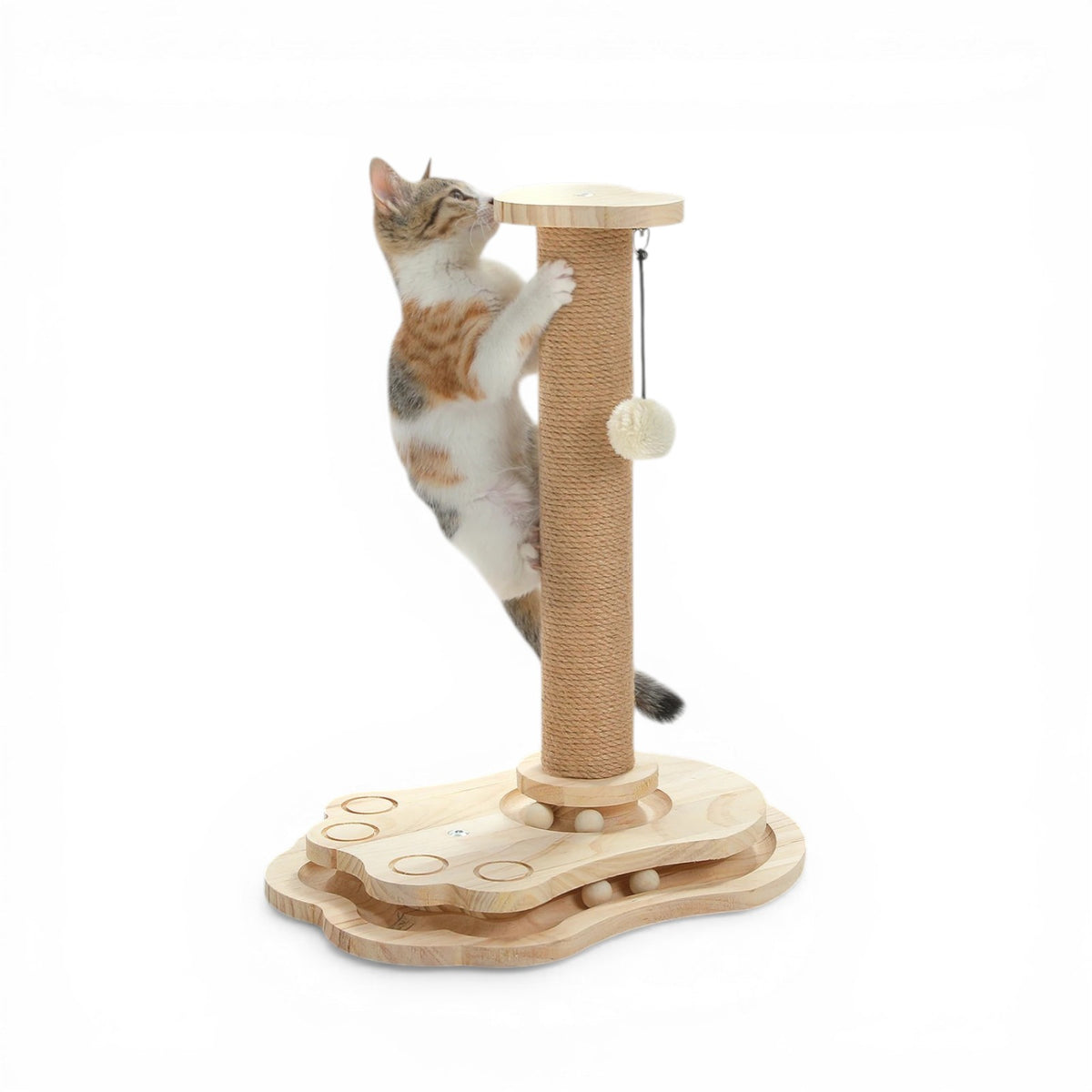 Griffoir Chat en Bois Design – (49cm) - ALPACIA