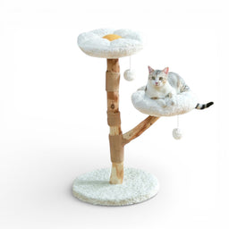 Arbre à chat en bois fleur Yoopi