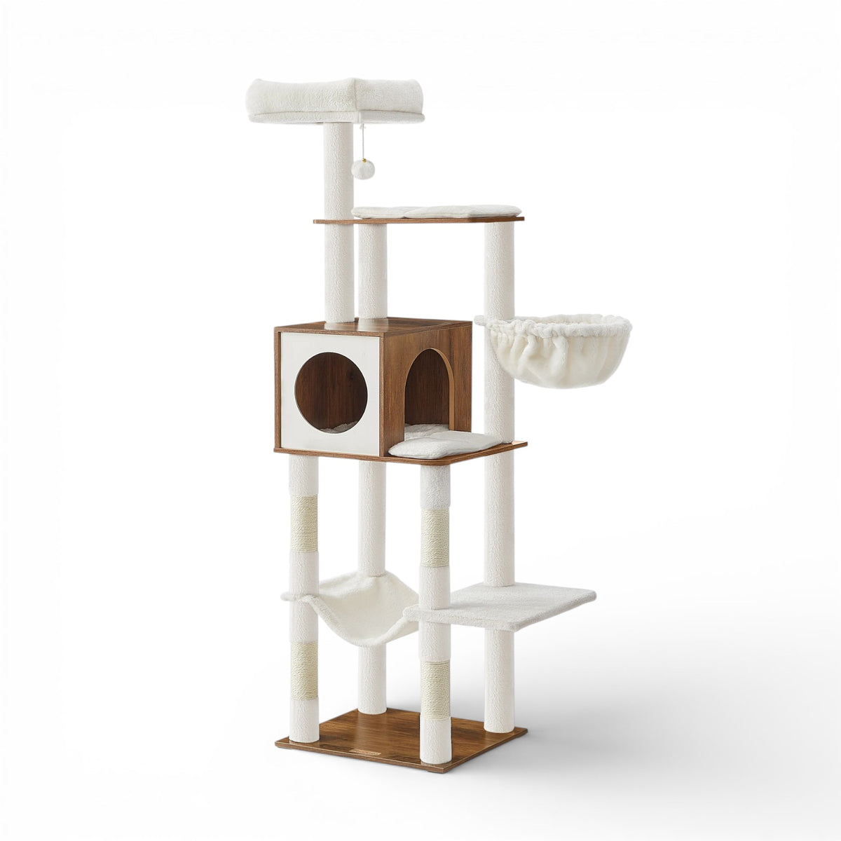 Arbre à Chat 165cm multi-niveaux marron - FELINDREA