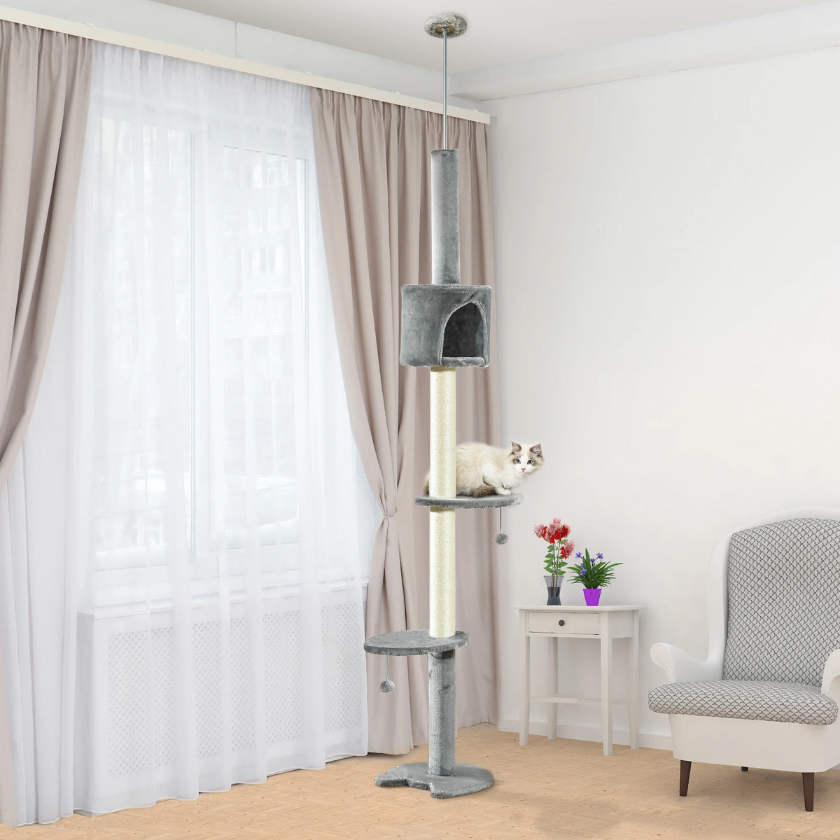 Arbre à chat sol au plafond 217cm- FELIX