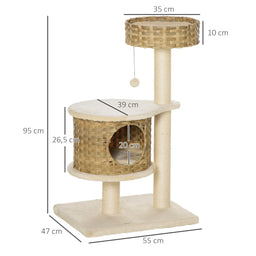 Arbre à Chat en Design Rotin Gorfolino