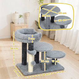 Arbre à Chat Plateformes Escaliers Gris Scalo