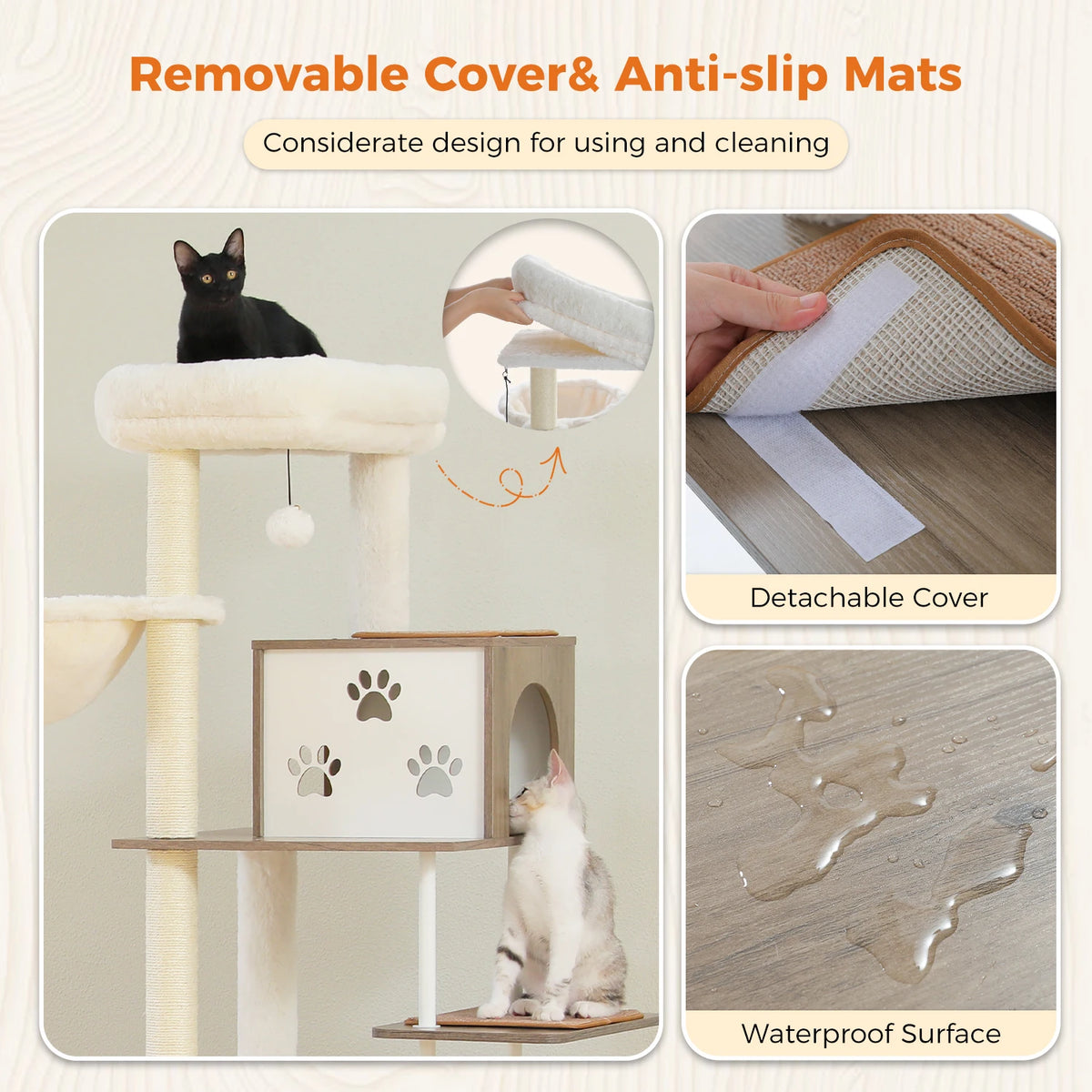 Arbre à Chat en Bois XXL - RUBY