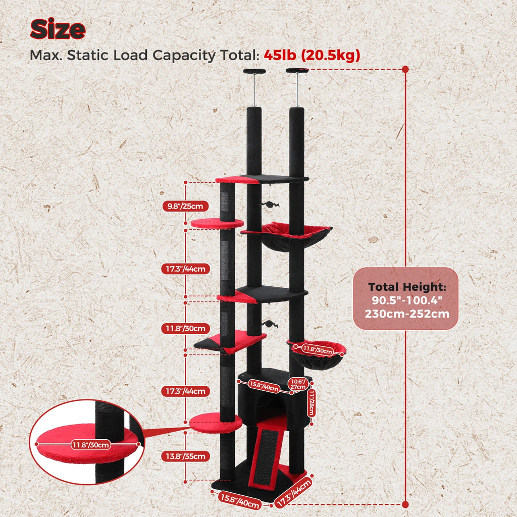 Arbre à Chat XXL du Sol au Plafond  - CATCHAMP