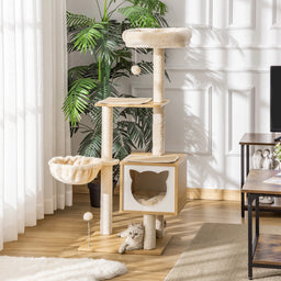 Arbre à Chat Multi Equipement Beige Savoya