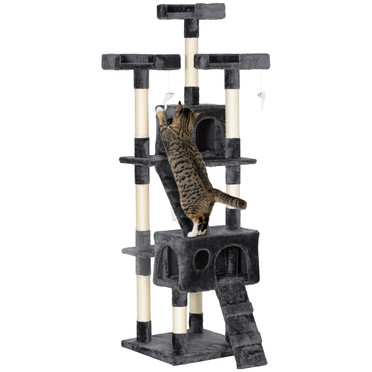 Arbre à chat XXL Multi-Niveaux Noir Antracia