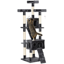 Arbre à chat XXL Multi-Niveaux Noir Antracia