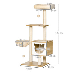 Arbre à Chat Multi Equipement Beige Savoya
