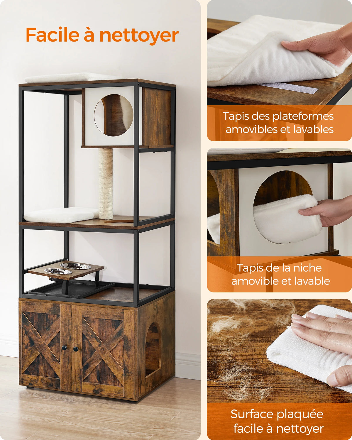 Arbre à Chat Meuble Industriel Multifonction - ALDO