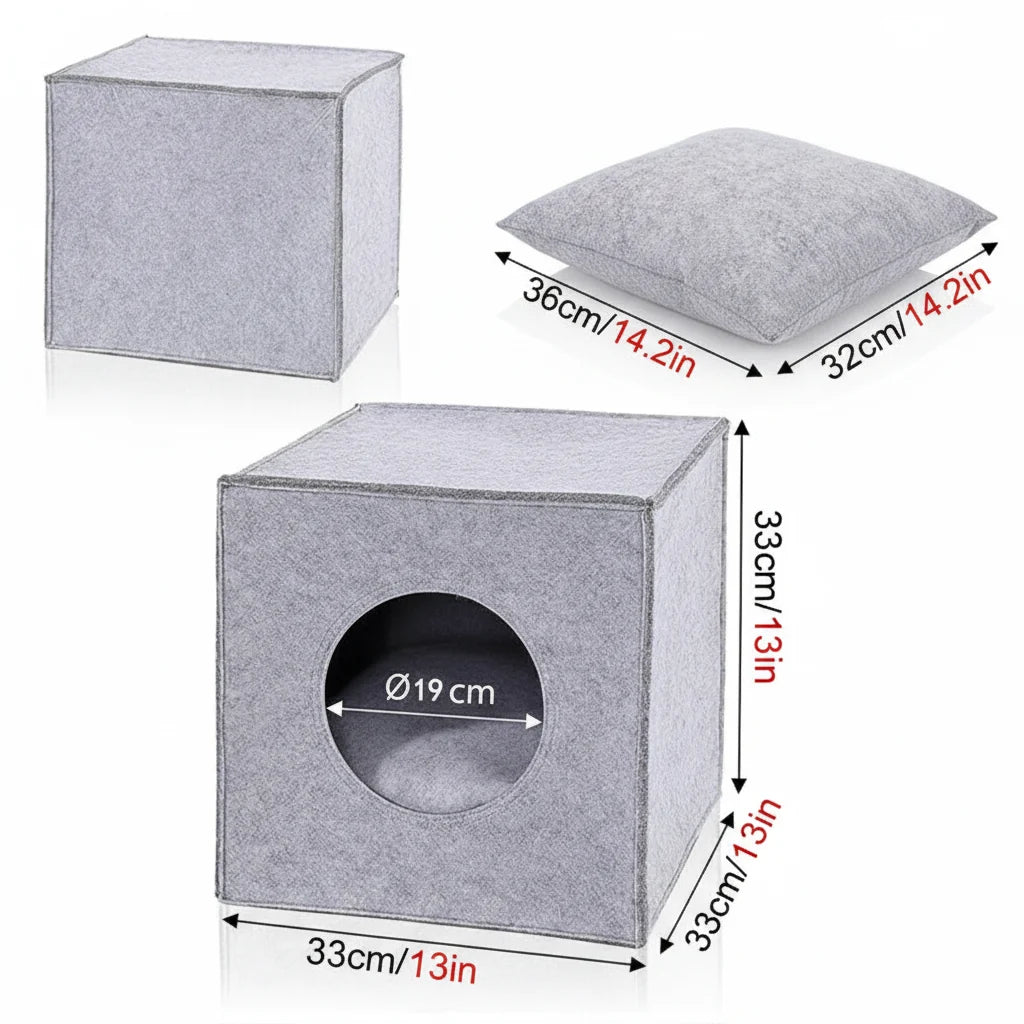 Cabane cube en feutre Cubby