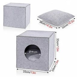 Cabane cube en feutre Cubby