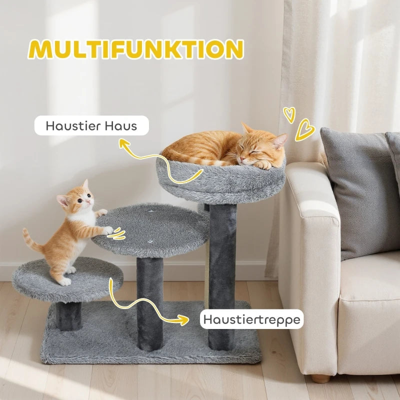 Arbre à Chat Escalier avec Plateformes Gris - SCALO