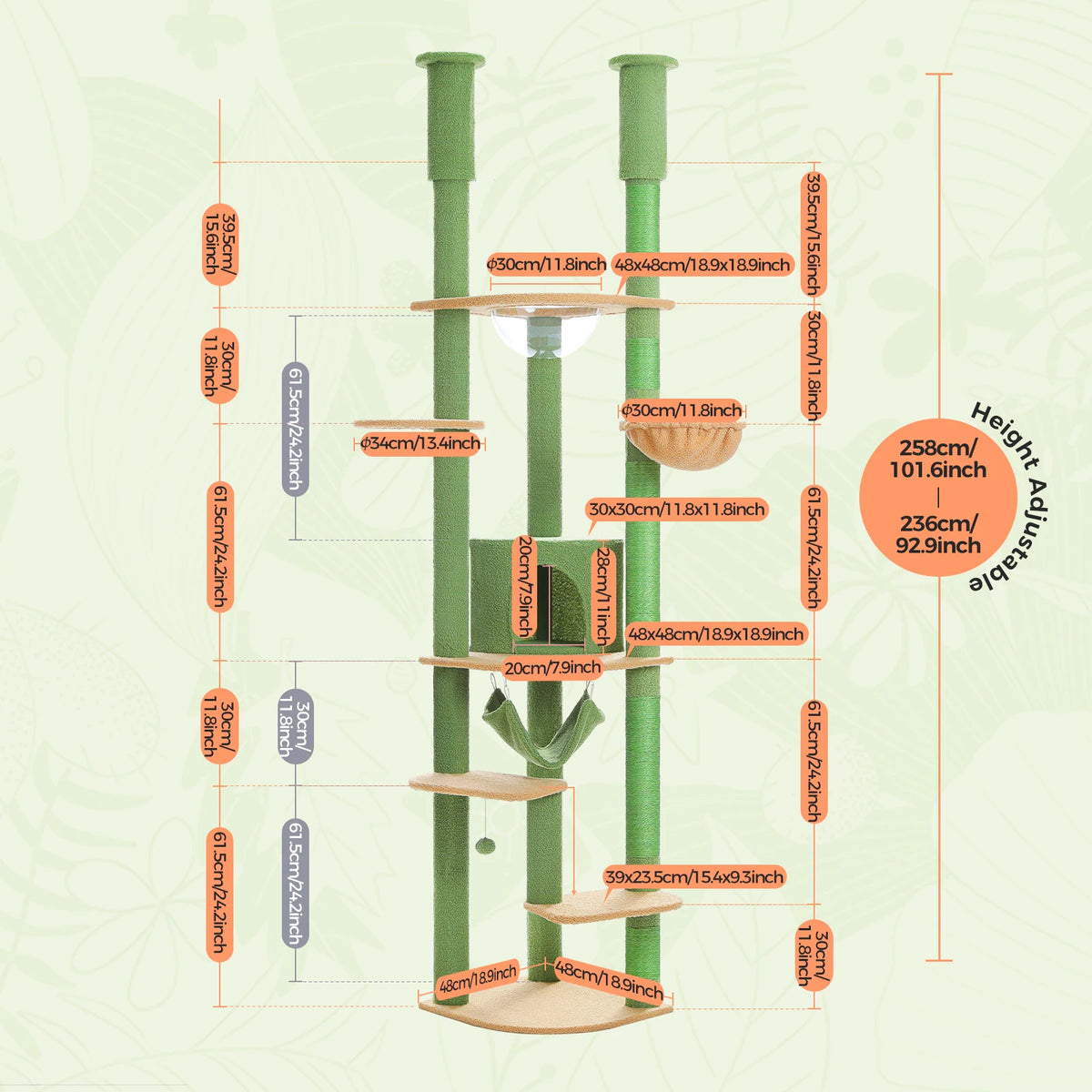 Arbre à Chat XXL du Sol au Plafond  - CATCHAMP
