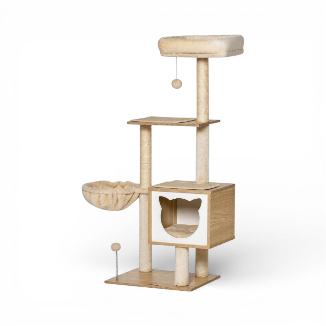 Arbre à Chat Multi Equipement Beige Savoya