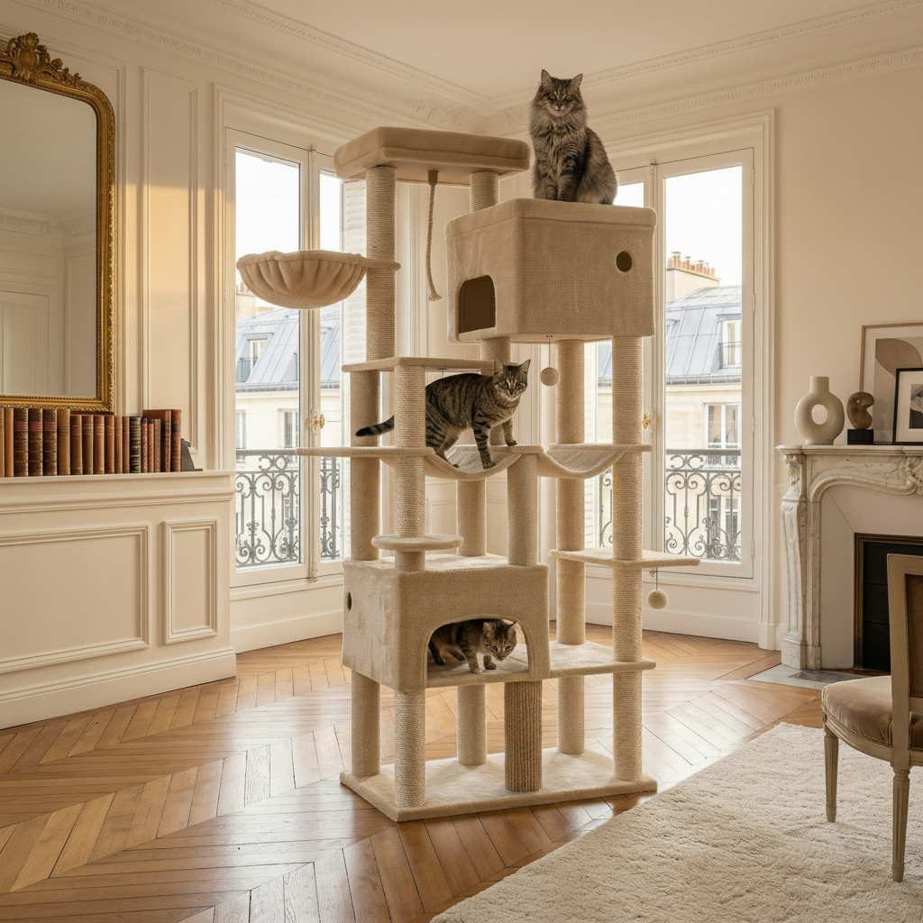 Arbre à Chat Tour XXL 2m Beige Festina