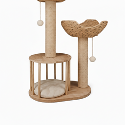 Arbre à Chat en Bois et Osier Panio