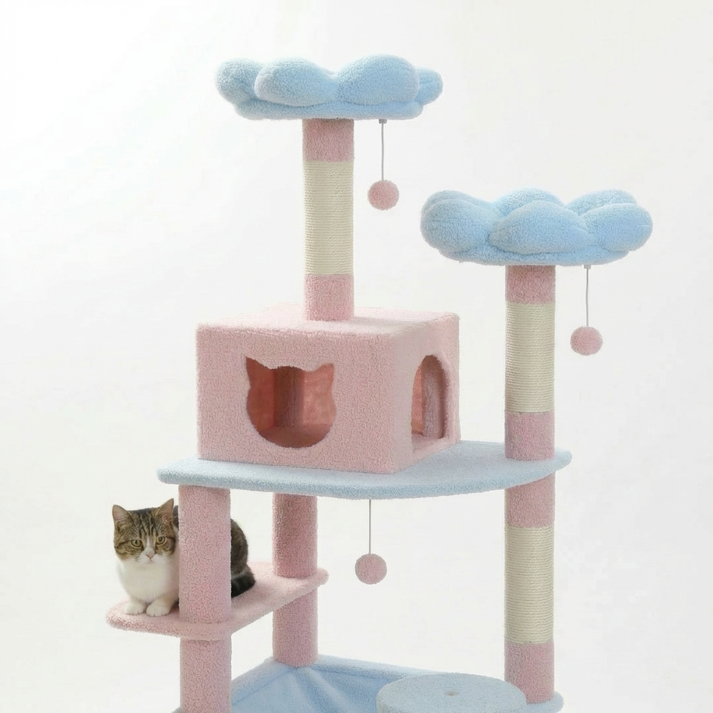 Arbre à Chat Design Nuage 184cm Biola