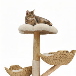 Arbre à Chat en Bois Massif 122cm Simba