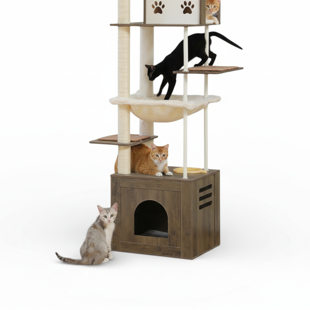 Arbre à Chat en Bois XXL - RUBY