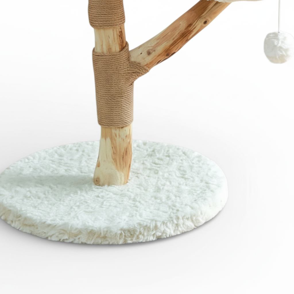 Arbre À Chat En Bois Avec Fleurs Et Perchoirs - YOOPI