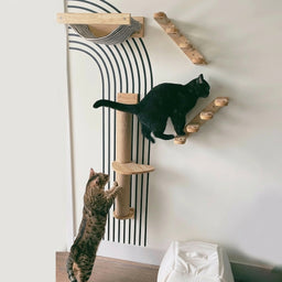 Arbre a chat mural en bois escalier Strada