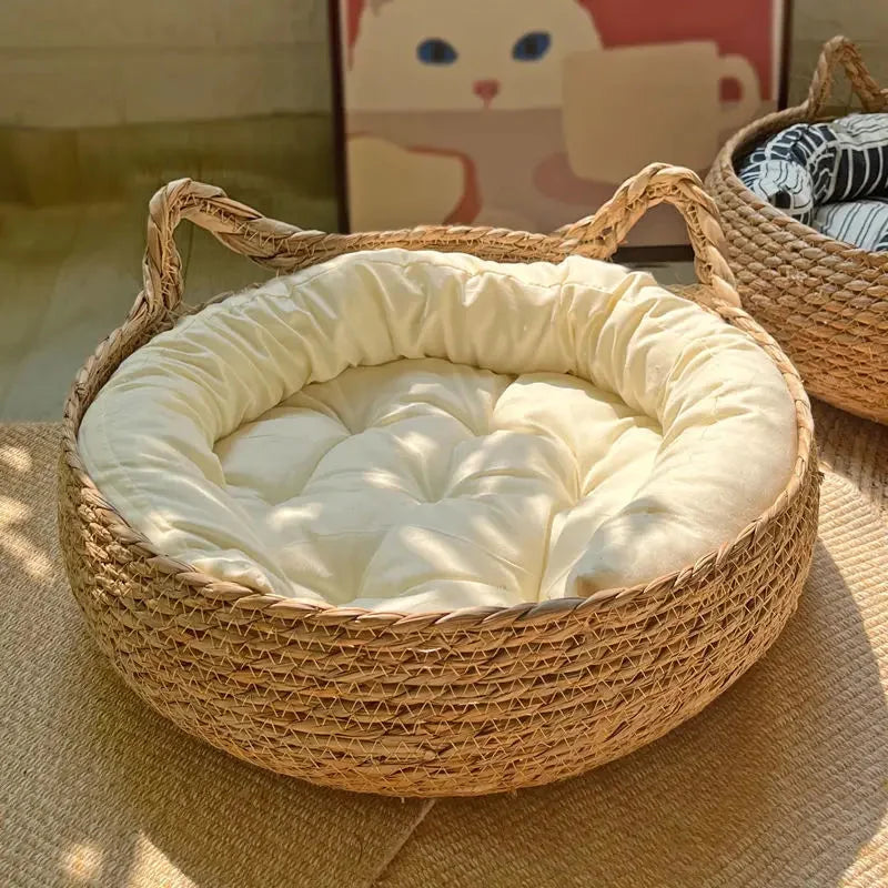 Panier nid en osier tressé Wistero