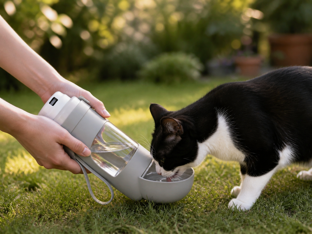 Gourde d'eau portable pour chat Aquago